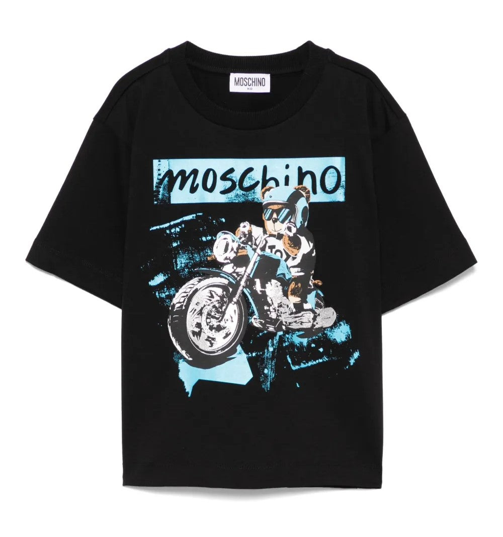 MOSCHINO Maxi t-shirt in jersey di cotone con logo – Baloo